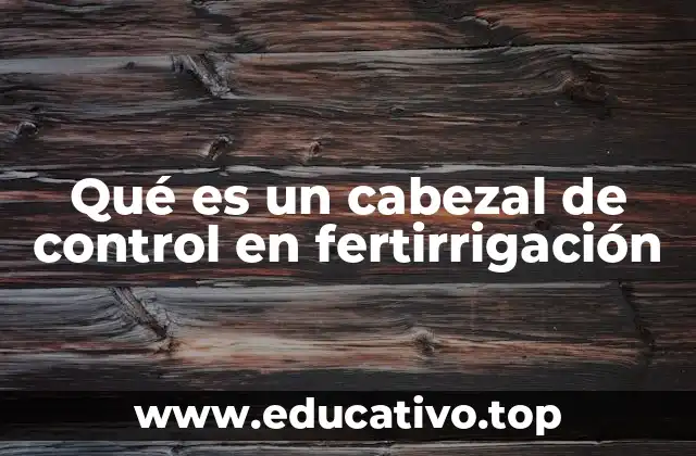 Qué es un cabezal de control en fertirrigación