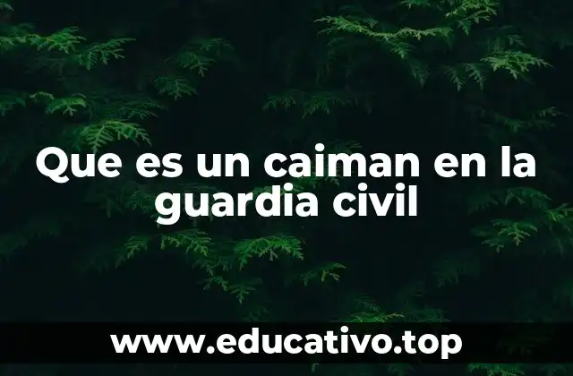 Que es un caiman en la guardia civil