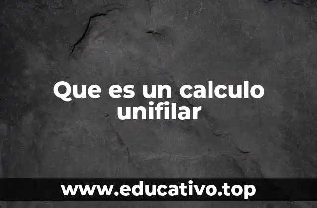 Que es un calculo unifilar