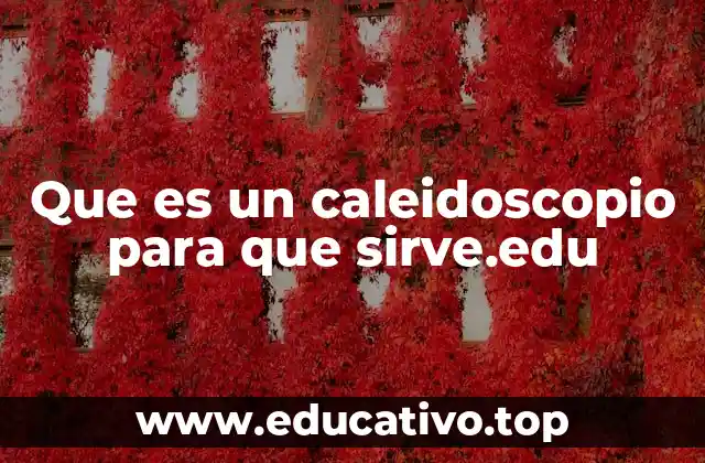 Que es un caleidoscopio para que sirve.edu
