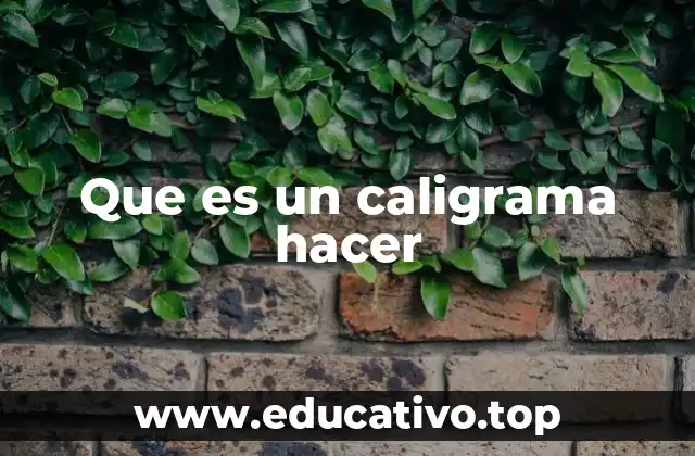 Que es un caligrama hacer