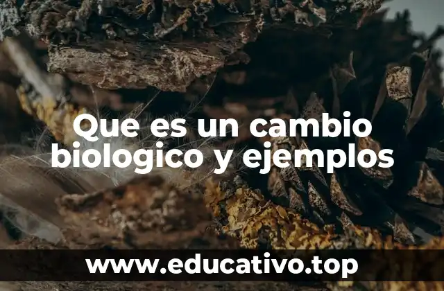 Que es un cambio biologico y ejemplos