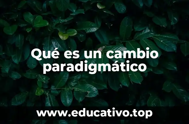 Qué es un cambio paradigmático