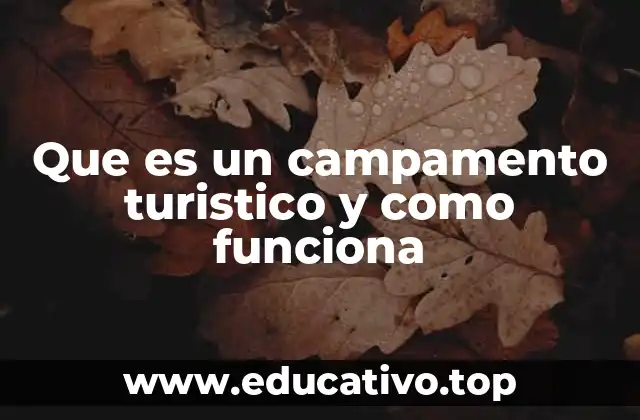 Que es un campamento turistico y como funciona