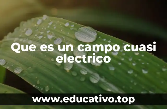 Que es un campo cuasi electrico