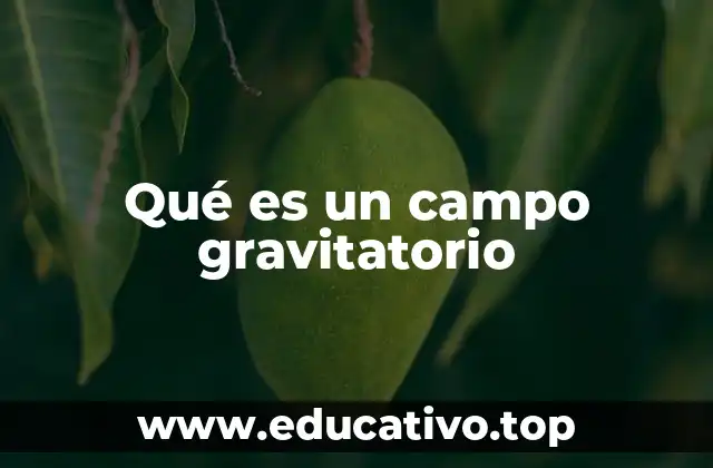 Qué es un campo gravitatorio