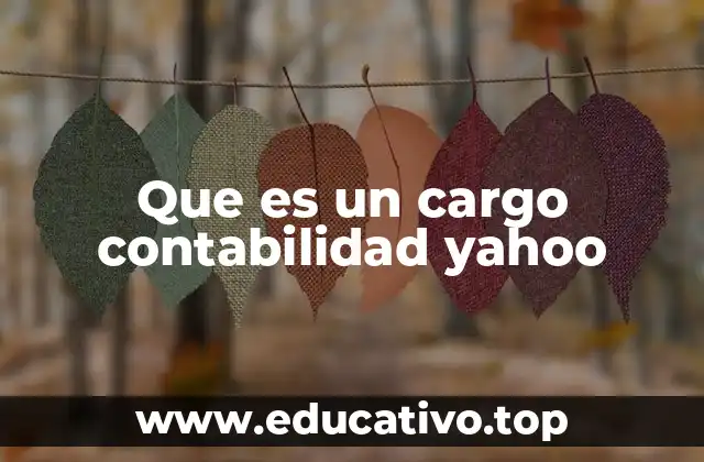 Que es un cargo contabilidad yahoo
