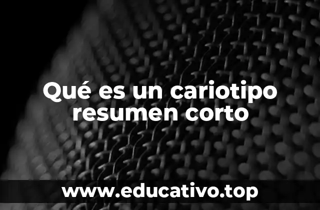 Qué es un cariotipo resumen corto