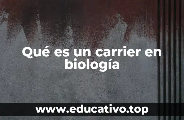 Qué es un carrier en biología