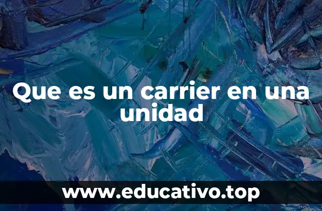 Que es un carrier en una unidad