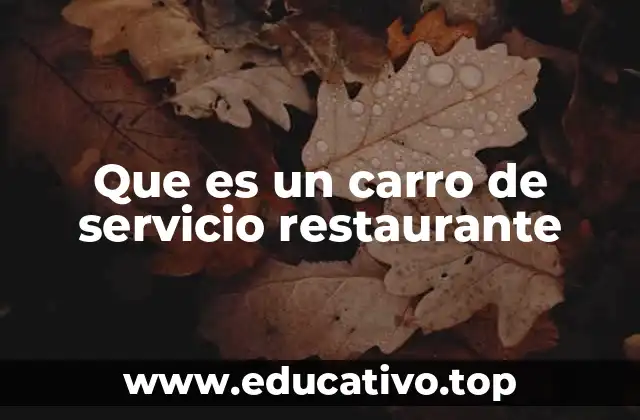 Que es un carro de servicio restaurante