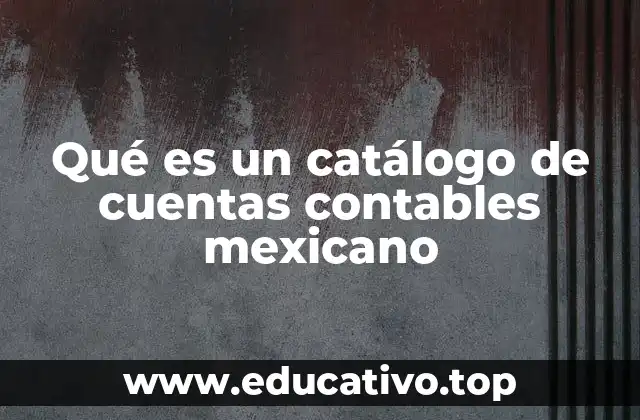 Qué es un catálogo de cuentas contables mexicano