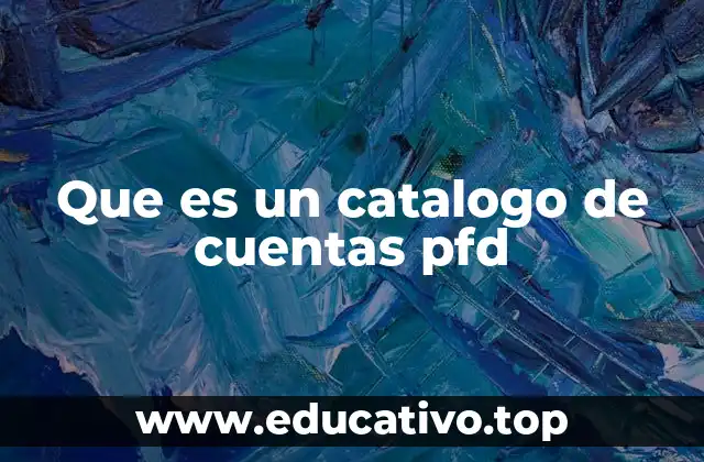 Que es un catalogo de cuentas pfd
