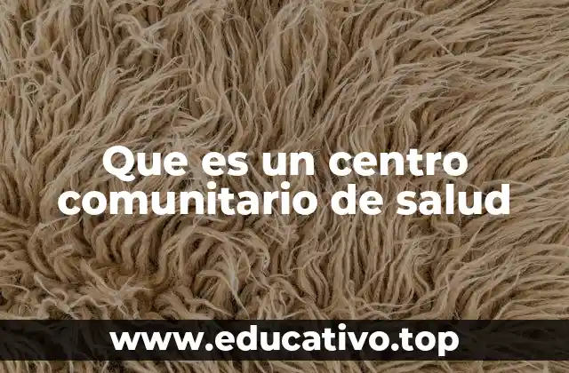 Que es un centro comunitario de salud