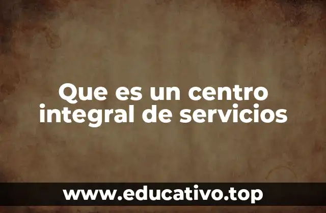 Que es un centro integral de servicios
