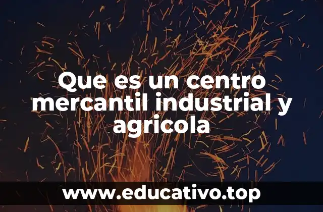 Que es un centro mercantil industrial y agricola