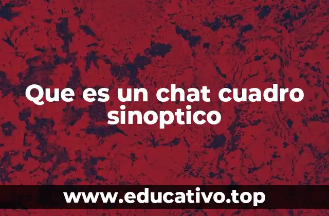 Que es un chat cuadro sinoptico