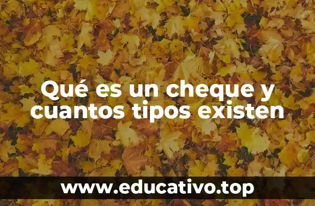 El papel del cheque en la economía moderna