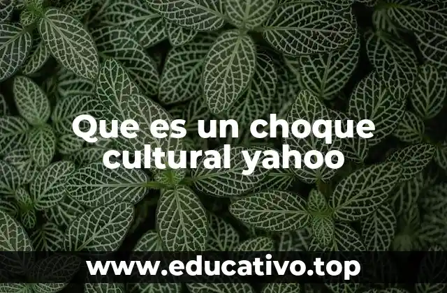 Que es un choque cultural yahoo