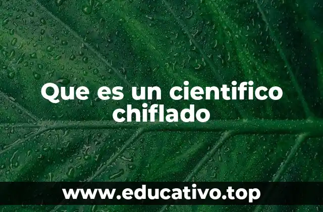 Que es un cientifico chiflado