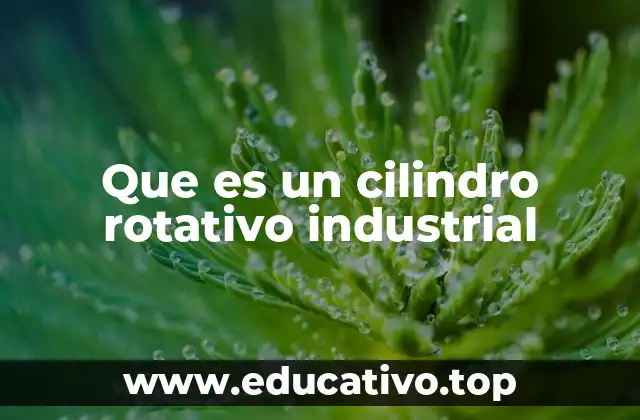 Que es un cilindro rotativo industrial