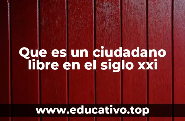Que es un ciudadano libre en el siglo xxi
