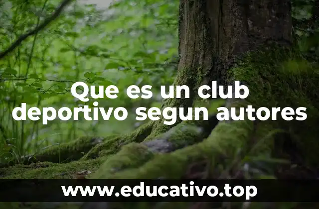 Que es un club deportivo segun autores