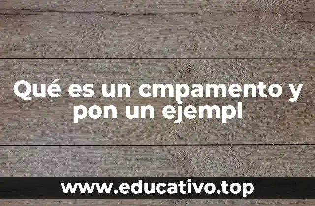 Qué es un cmpamento y pon un ejempl