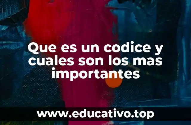 Que es un codice y cuales son los mas importantes