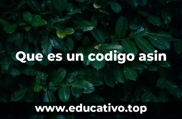 Que es un codigo asin
