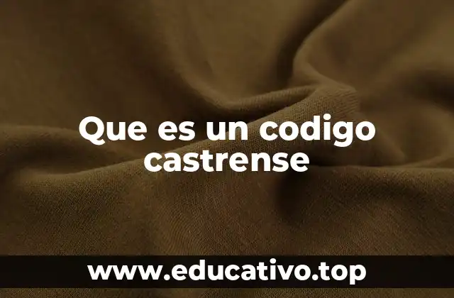 Que es un codigo castrense