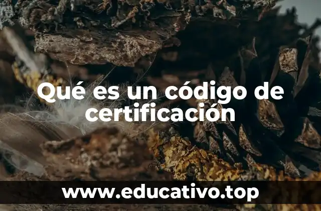 Qué es un código de certificación
