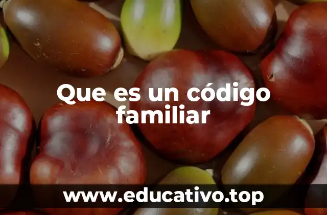 Que es un código familiar