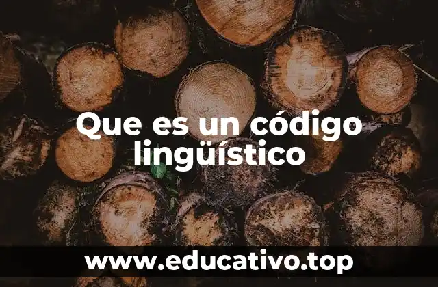 Que es un código lingüístico