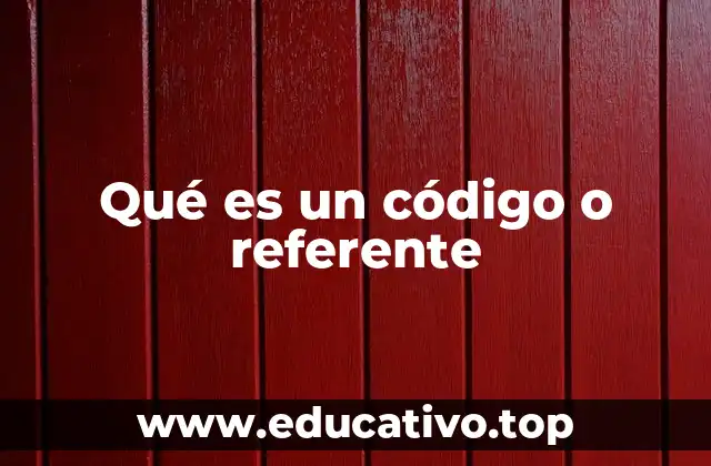 Qué es un código o referente