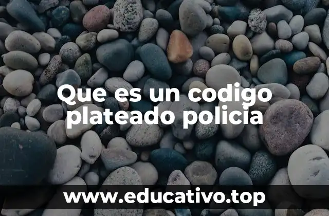 Que es un codigo plateado policia
