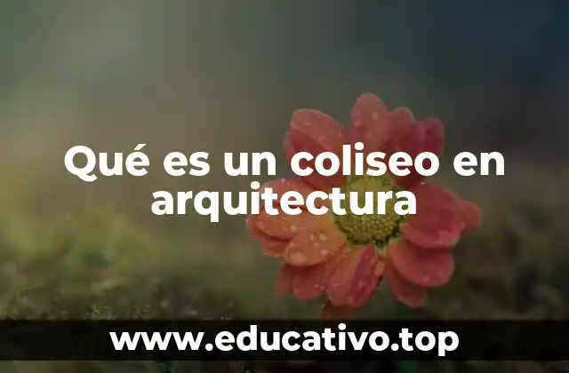Qué es un coliseo en arquitectura