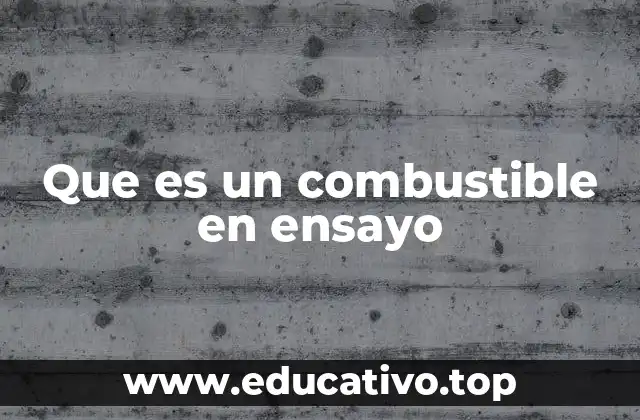 Que es un combustible en ensayo