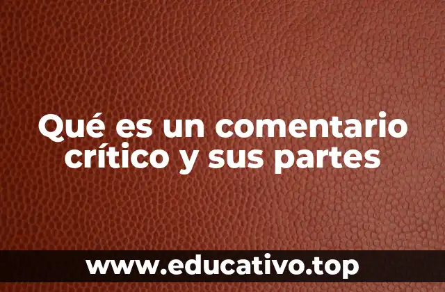 Qué es un comentario crítico y sus partes