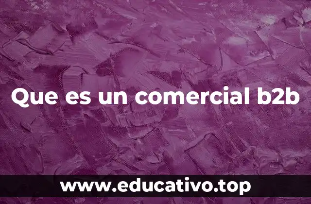 Que es un comercial b2b