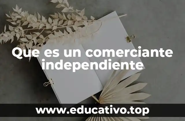 Que es un comerciante independiente