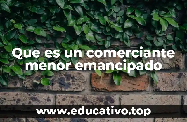 Que es un comerciante menor emancipado