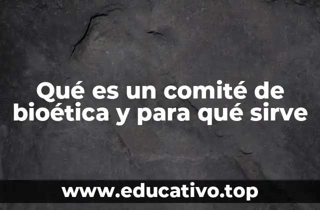 Qué es un comité de bioética y para qué sirve