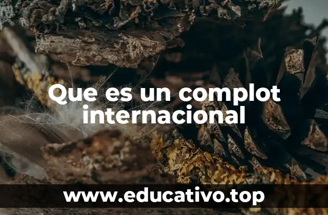 Que es un complot internacional