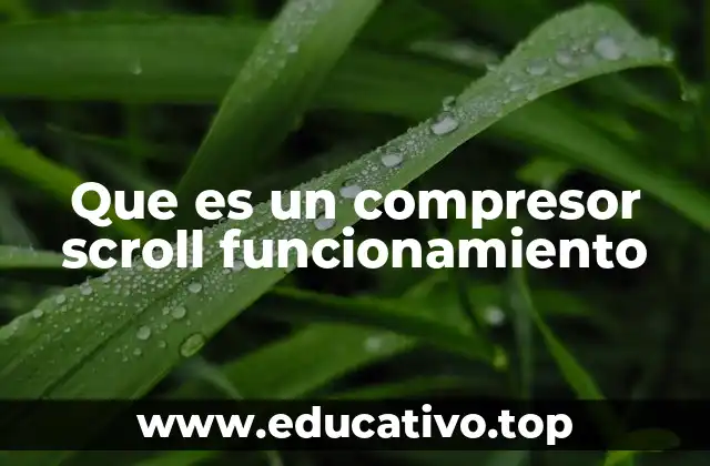Funcionamiento del compresor scroll