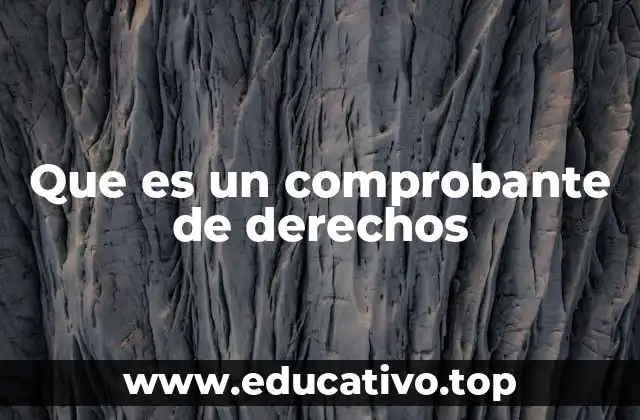 Que es un comprobante de derechos