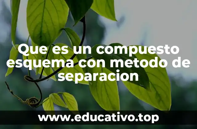 Que es un compuesto esquema con metodo de separacion