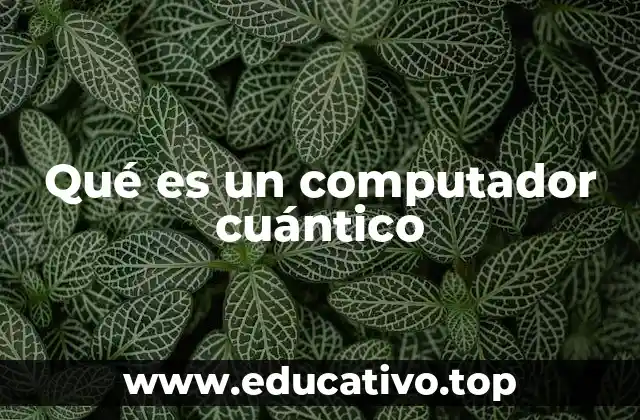 Qué es un computador cuántico