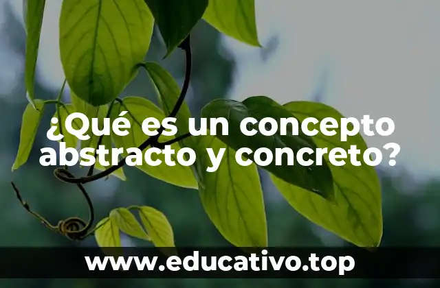 ¿Qué es un concepto abstracto y concreto?