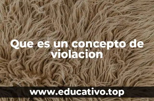 Que es un concepto de violacion